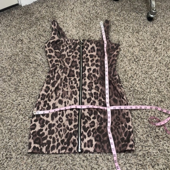 Nicholas Twill Leopard Mini Dress Size 6 Tan - Picture 8 of 8